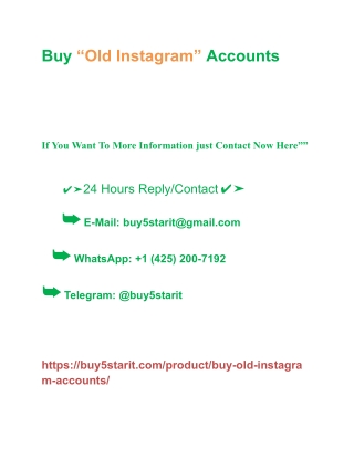 The Best Place to Buy Old Instagram Accounts
