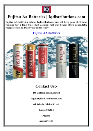 Fujitsu Aa Batteries | Iqdistributions.com