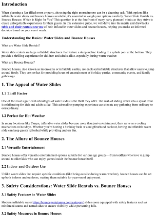 Water Slide Rentals vs. Bounce Houses: Which is Right for You?