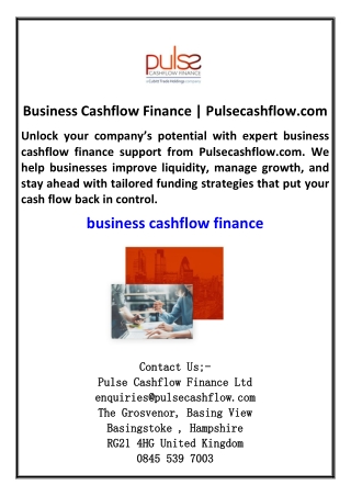 Business Cashflow Finance  Pulsecashflow.com