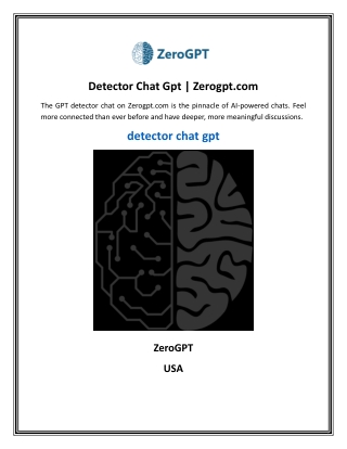 Detector Chat Gpt Zerogpt.com