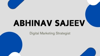Abhinav Sajeev freelance digital marketer