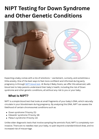 NIPT Testing for Down Syndrome and Other Genetic Conditions