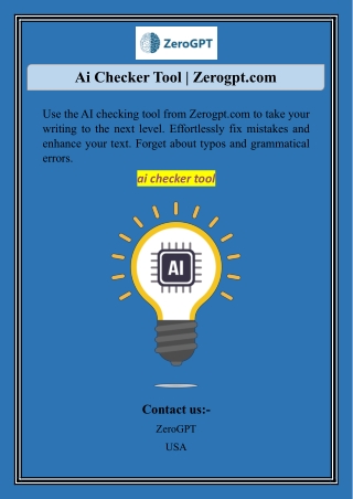 Ai Checker Tool | Zerogpt.com