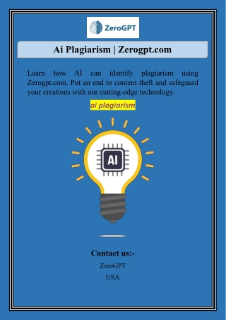 Ai Plagiarism | Zerogpt.com