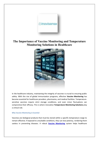 Grocery Store Temperature Monitoring System | Inovisense