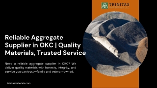 Reliable Aggregate Supplier in OKC  Quality Materials Trusted Service