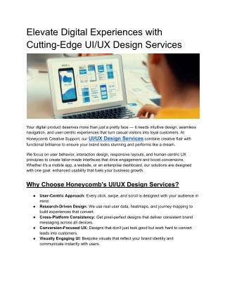 UI UX Design Services