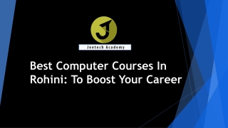 Best Computer Courses In Rohini