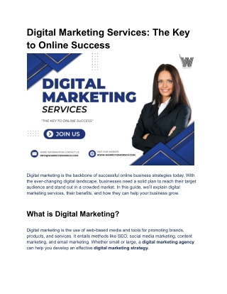 Article for Digital Marketing Services