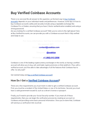 Buy Verified Coinbase Accounts