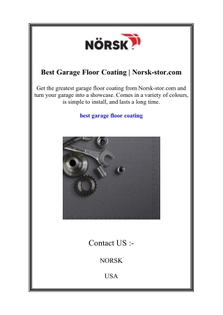 Best Garage Floor Coating | Norsk-stor.com