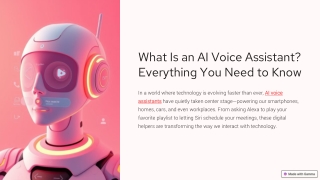 What Is an AI Voice Assistant Everything You Need to Know - iNextLabs