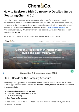 Irish Company Register - Chern And Co