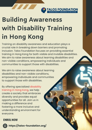 Building Awareness with Disability Training in Hong Kong