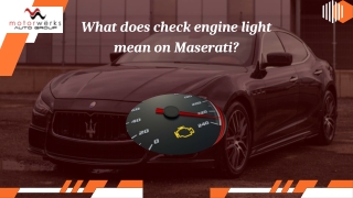 What does check engine light mean on Maserati