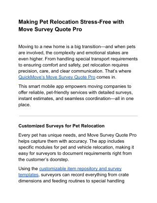 Making Pet Relocation Stress-Free with Move Survey Quote Pro (1)