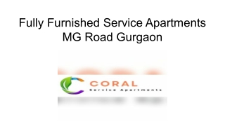 Fully Furnished Service Apartments MG Road Gurgaon