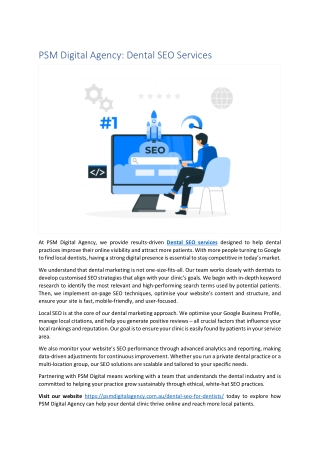 Best Dental SEO Services in Australia