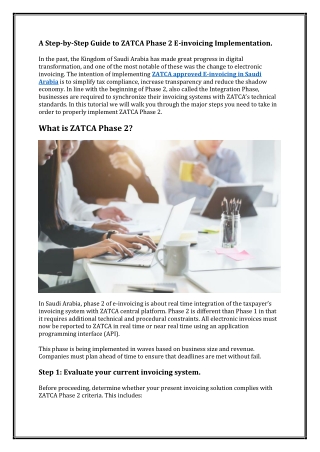 A Step-by-Step Guide to ZATCA Phase 2 E-invoicing Implementation