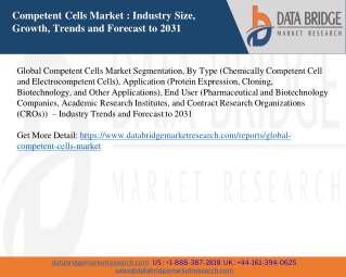 Competent Cells Market