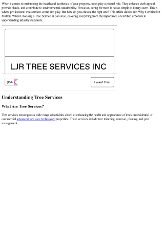 Why Certification Matters When Choosing a Tree Service in San Jose