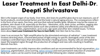Laser Treatment In East Delhi-Dr Deepti Shrivastava