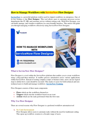 The ServiceNow Training - ServiceNow Course