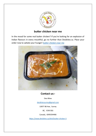 butter chicken near me