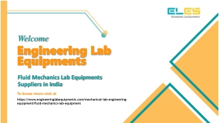 Fluid Mechanics Lab Equipments Suppliers in India