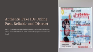 Authentic Fake IDs Online