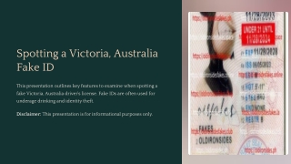 Victoria Australia Fake ID