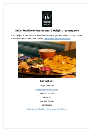 indian food new westminster