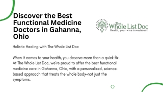 Best Functional Medicine Doctors in Gahanna, Ohio – The Whole List Doc
