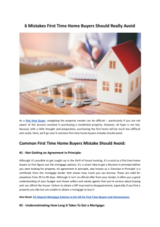 6 Mistakes First Time Home Buyers Should Really Avoid - Mountview Financial Solu
