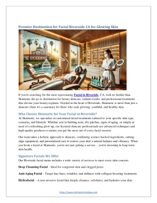 Premier Destination for Facial Riverside CA for Glowing Skin