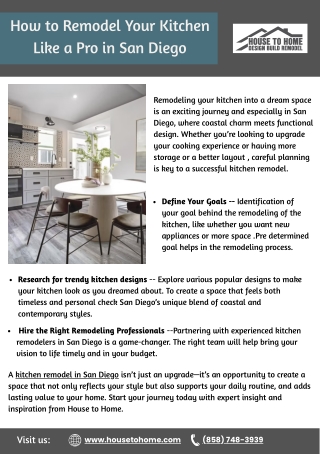 How to Remodel Your Kitchen Like a Pro in San Diego