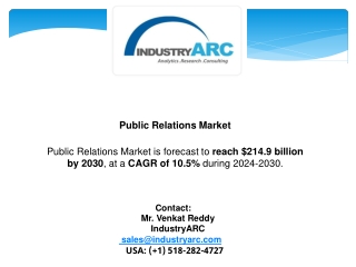 Public Relations Market: Trends, Growth Drivers & Future Outlook