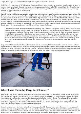 Upholstery And Furnishings Cleaning City Wide Chem-dry