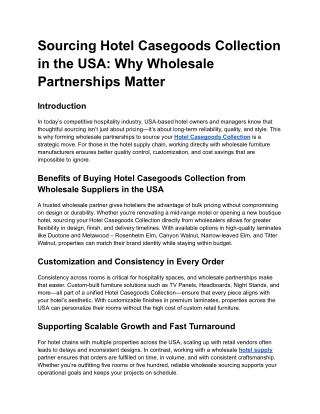 Sourcing Hotel Casegoods Collection in the USA_ Why Wholesale Partnerships Matter
