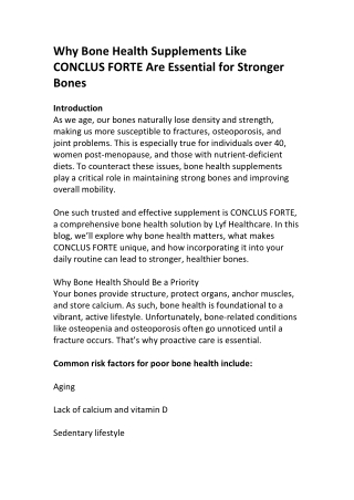 Bone Support Tablets for Adults – CONCLUS FORTE