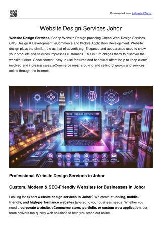 Website Design Services Johor