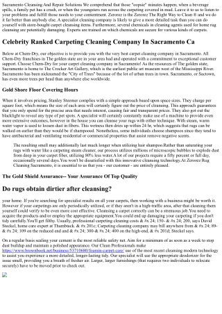 Carpeting Cleaning Company West Sacramento, Ca