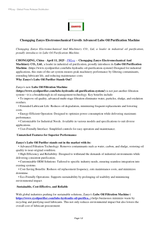 13071148-chongqing-zanyo-electromechanical-unveils-advanced-lube-oil-purification-machine