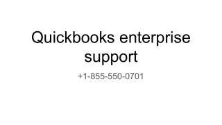 Quickbooks enterprise support
