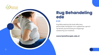 Professionele Rug Behandeling Ede voor Duurzaam Herstel