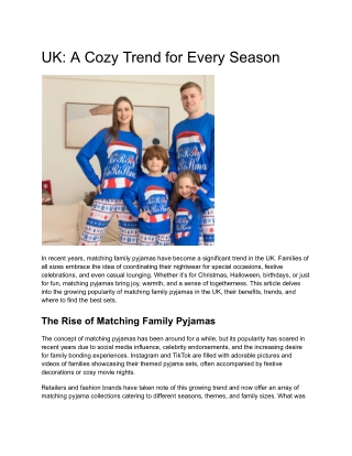 UK: A Cozy Trend for Every Season