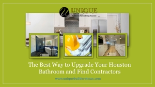 Your Houston Bathroom and Find Contractors