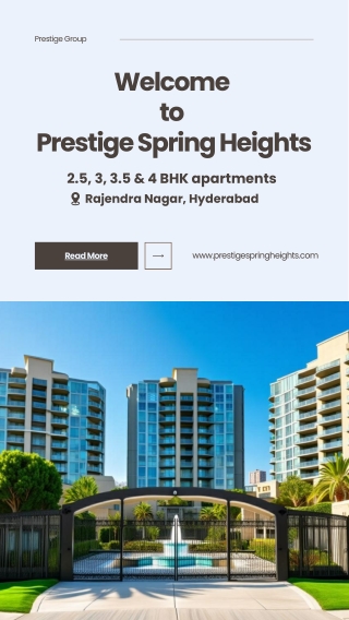 Prestige Spring Heights – A Premium Community for Modern Families