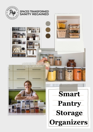 Smart Pantry Storage Organizers